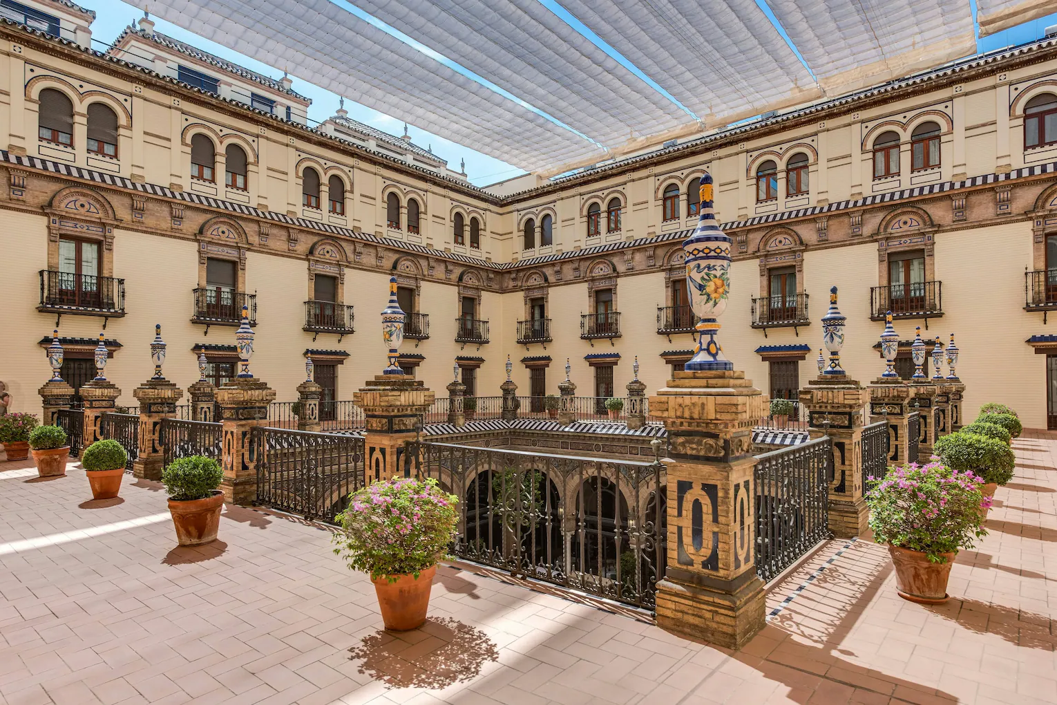 Hotel Alfonso XIII tiled courtyard, Seville